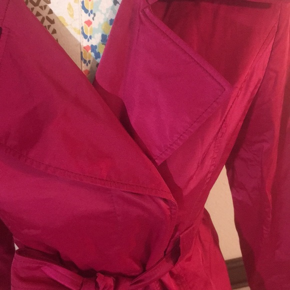 Mossimo Hot Pink Trench Coat - Picture 3 of 3
